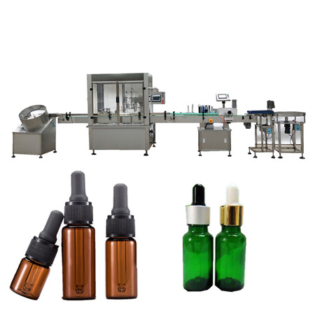 màquina d'ompliment de líquids químics d'ampolla per a oli de 5-30 ml elèctrica