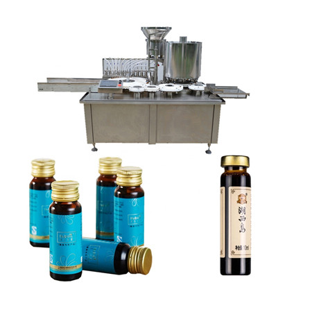 Línia de producció automàtica de perfums, màquina d'ompliment i tapadora d'ampolles d'esprai de vidre amb 4 capçals d'ompliment